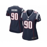 nike women nfl jerseys new england patriots #90 malcom brown blue[nike]