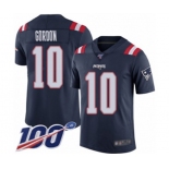 Youth New England Patriots #10 Josh Gordon Limited Navy Blue Rush Vapor Untouchable 100th Season Football Jersey