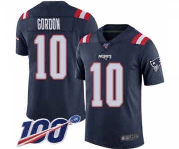 Youth New England Patriots #10 Josh Gordon Limited Navy Blue Rush Vapor Untouchable 100th Season Football Jersey