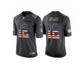 Youth New England Patriots #12 Tom Brady Anthracite Salute to Service USA Flag Fashion Jersey