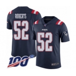 Youth New England Patriots #52 Elandon Roberts Limited Navy Blue Rush Vapor Untouchable 100th Season Football Jersey