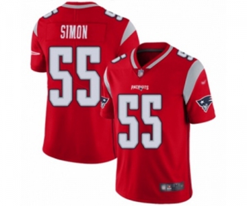 Youth New England Patriots #55 John Simon Limited Red Inverted Legend Football Jersey