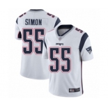 Youth New England Patriots #55 John Simon White Vapor Untouchable Limited Player Football Jersey