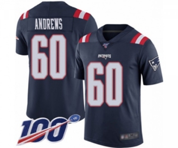 Youth New England Patriots #60 David Andrews Limited Navy Blue Rush Vapor Untouchable 100th Season Football Jersey