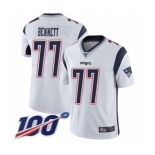 Youth New England Patriots #77 Michael Bennett White Vapor Untouchable Limited Player 100th Season Football Jersey