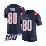 Youth New England Patriots #80 Irving Fryar Limited Navy Blue Rush Vapor Untouchable 100th Season Football Jersey