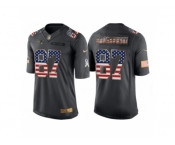 Youth New England Patriots #87 Rob Gronkowski Anthracite Salute to Service USA Flag Fashion Jersey