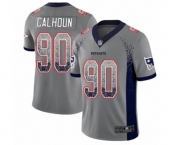 Youth New England Patriots #90 Shilique Calhoun Limited Gray Rush Drift Fashion Football Jersey