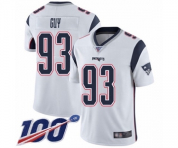 Youth New England Patriots #93 Lawrence Guy White Vapor Untouchable Limited Player 100th Season Football Jersey