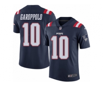 Youth Nike New England Patriots #10 Jimmy Garoppolo Limited Navy Blue Rush NFL Jersey