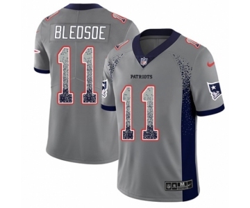 Youth Nike New England Patriots #11 Drew Bledsoe Limited Gray Rush Drift Fashion NFL Jersey