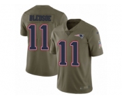 Youth Nike New England Patriots #11 Drew Bledsoe Limited Olive 2017 Salute to Service NFL Jersey