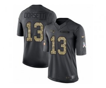 Youth Nike New England Patriots #13 Phillip Dorsett Limited Black 2016 Salute to Service NFL Jersey