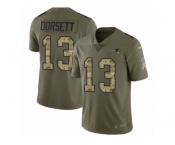 Youth Nike New England Patriots #13 Phillip Dorsett Limited Olive Camo 2017 Salute to Service NFL Jersey