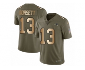 Youth Nike New England Patriots #13 Phillip Dorsett Limited Olive Gold 2017 Salute to Service NFL Jersey