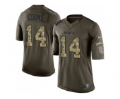 Youth Nike New England Patriots #14 Brandin Cooks Green Stitched NFL Limited 2015 Salute to Service Jersey