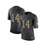 Youth Nike New England Patriots #14 Brandin Cooks Limited Black 2016 Salute to Service NFL Jersey