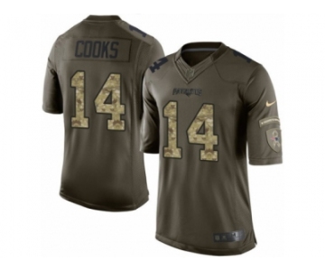 Youth Nike New England Patriots #14 Brandin Cooks Limited Green Salute to Service NFL Jersey