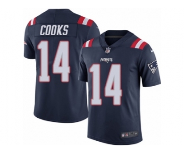 Youth Nike New England Patriots #14 Brandin Cooks Limited Navy Blue Rush NFL Jersey