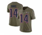 Youth Nike New England Patriots #14 Brandin Cooks Limited Olive 2017 Salute to Service NFL Jersey