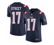 Youth Nike New England Patriots #17 Devin Street Limited Navy Blue Rush NFL Jersey