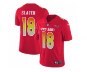 Youth Nike New England Patriots #18 Matt Slater Red Stitched NFL Limited AFC 2018 Pro Bowl Jersey