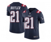 Youth Nike New England Patriots #21 Malcolm Butler Limited Navy Blue Rush NFL Jersey