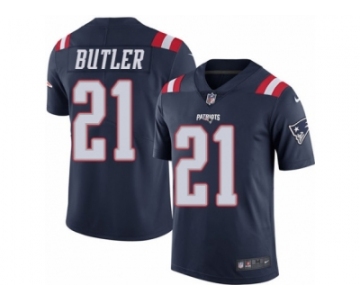 Youth Nike New England Patriots #21 Malcolm Butler Limited Navy Blue Rush NFL Jersey