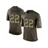 Youth Nike New England Patriots #22 Justin Coleman Limited Green Salute to Service NFL Jersey