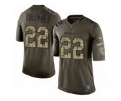 Youth Nike New England Patriots #22 Justin Coleman Limited Green Salute to Service NFL Jersey