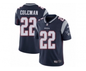 Youth Nike New England Patriots #22 Justin Coleman Vapor Untouchable Limited Navy Blue Team Color NFL Jersey