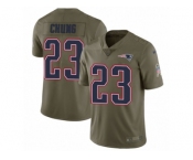 Youth Nike New England Patriots #23 Patrick Chung Limited Olive 2017 Salute to Service NFL Jersey