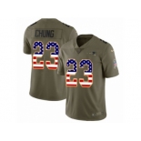 Youth Nike New England Patriots #23 Patrick Chung Limited Olive USA Flag 2017 Salute to Service NFL Jersey