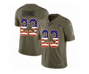 Youth Nike New England Patriots #23 Patrick Chung Limited Olive USA Flag 2017 Salute to Service NFL Jersey