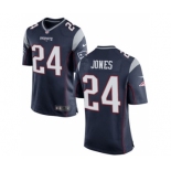 Youth Nike New England Patriots #24 Cyrus Jones Navy Blue Team Color NFL Jersey