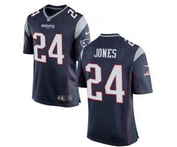 Youth Nike New England Patriots #24 Cyrus Jones Navy Blue Team Color NFL Jersey