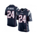 Youth Nike New England Patriots #24 Stephon Gilmore Game Navy Blue Team Color NFL Jersey