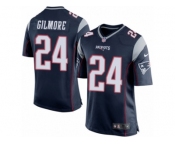 Youth Nike New England Patriots #24 Stephon Gilmore Game Navy Blue Team Color NFL Jersey