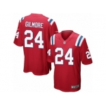 Youth Nike New England Patriots #24 Stephon Gilmore Game Red Alternate NFL Jersey