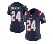 Youth Nike New England Patriots #24 Stephon Women's Nike New England Patriots #24 Stephon Gilmore Limited Navy Blue Rush NFL Jersey