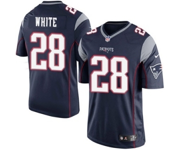 Youth Nike New England Patriots #28 James White Navy Blue Team Color NFL Jersey