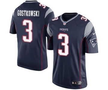 Youth Nike New England Patriots #3 Stephen Gostkowski Navy Blue Team Color NFL Jersey