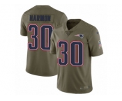 Youth Nike New England Patriots #30 Duron Harmon Limited Olive 2017 Salute to Service NFL Jersey