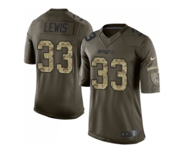 Youth Nike New England Patriots #33 Dion Lewis Green Salute to Service Jerseys