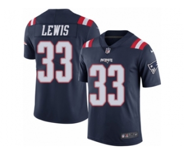 Youth Nike New England Patriots #33 Dion Lewis Limited Navy Blue Rush NFL Jersey