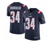 Youth Nike New England Patriots #34 Rex Burkhead Limited Navy Blue Rush NFL Jersey