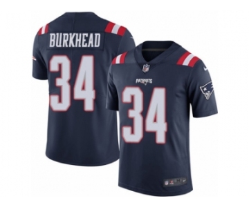 Youth Nike New England Patriots #34 Rex Burkhead Limited Navy Blue Rush NFL Jersey