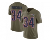 Youth Nike New England Patriots #34 Rex Burkhead Limited Olive 2017 Salute to Service NFL Jersey