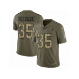 Youth Nike New England Patriots #35 Mike Gillislee Limited Olive Camo 2017 Salute to Service NFL Jersey