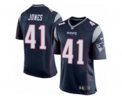 Youth Nike New England Patriots #41 Cyrus Jones Game Navy Blue Team Color NFL Jersey